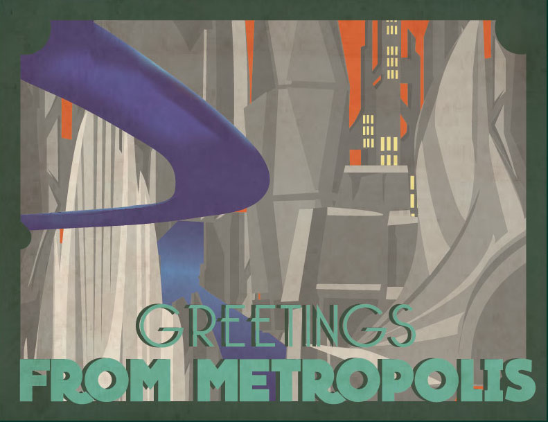 Graphic Design Metropolis Science Fiction Janelle Monae Post card